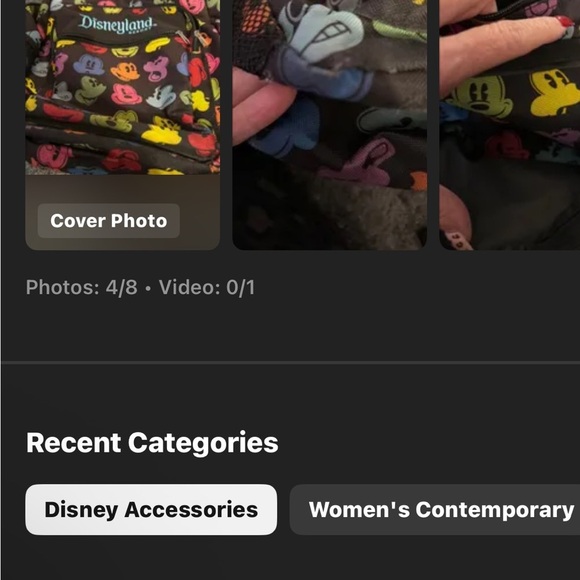 Disney Multicolor Mickey Mouse Backpack - Picture 1 of 1